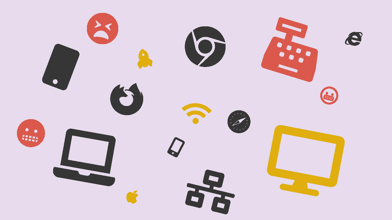 Devices and browsers icons for responsive testing website